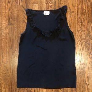NWOT 00 Kate Spade Black Silk Tank Top